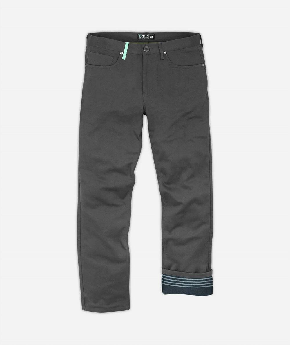 NEW JETTY men's the mariner lined pants in charcoal